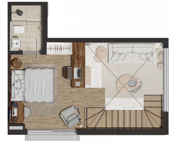 Duplex 55 m²